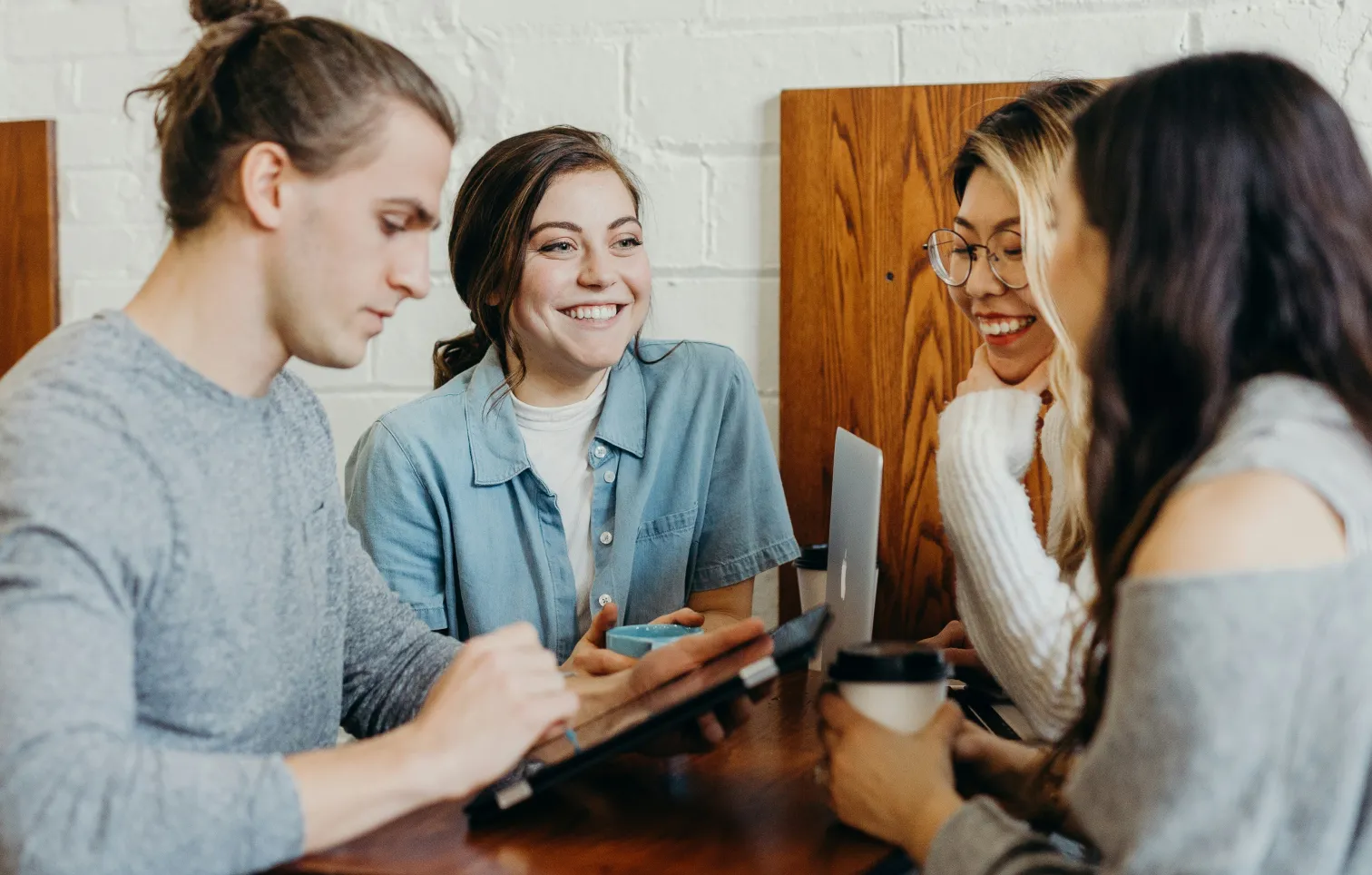 Group of people at a coffee shop