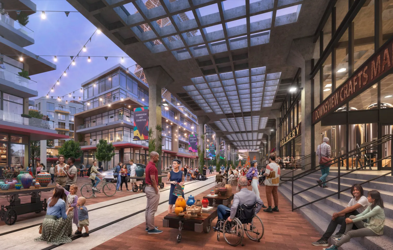 A rendering showing the Depot at Downsview West